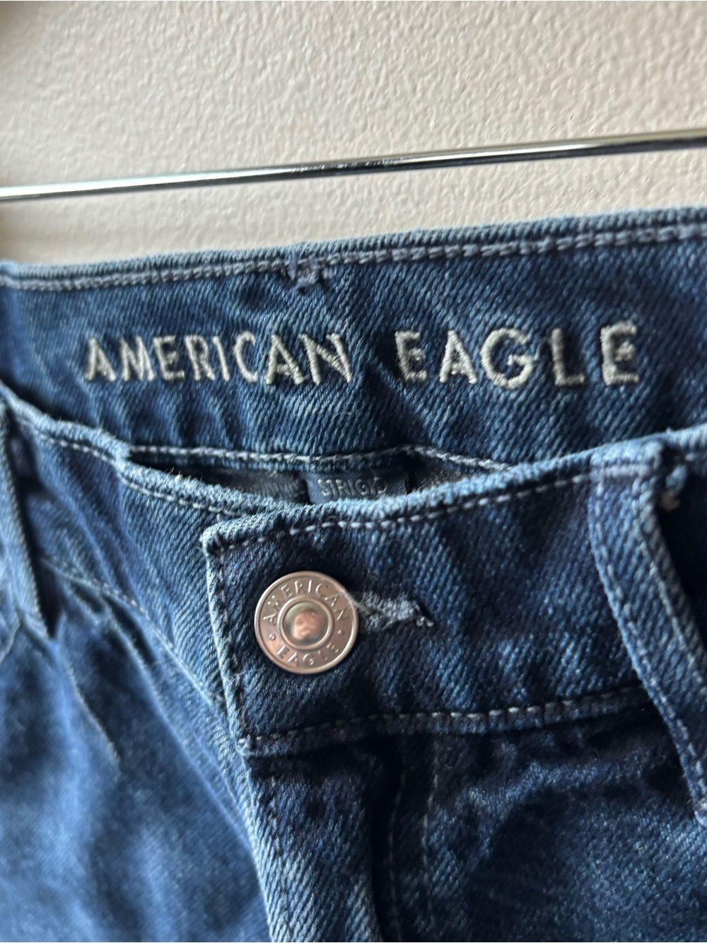 American Eagle Outfitters Dark Blue Denim Shorts - Picture 2 of 7